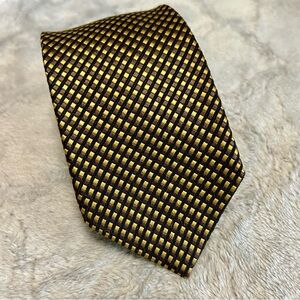 Cadini NWOT Silk Gold and Black Men's Tie